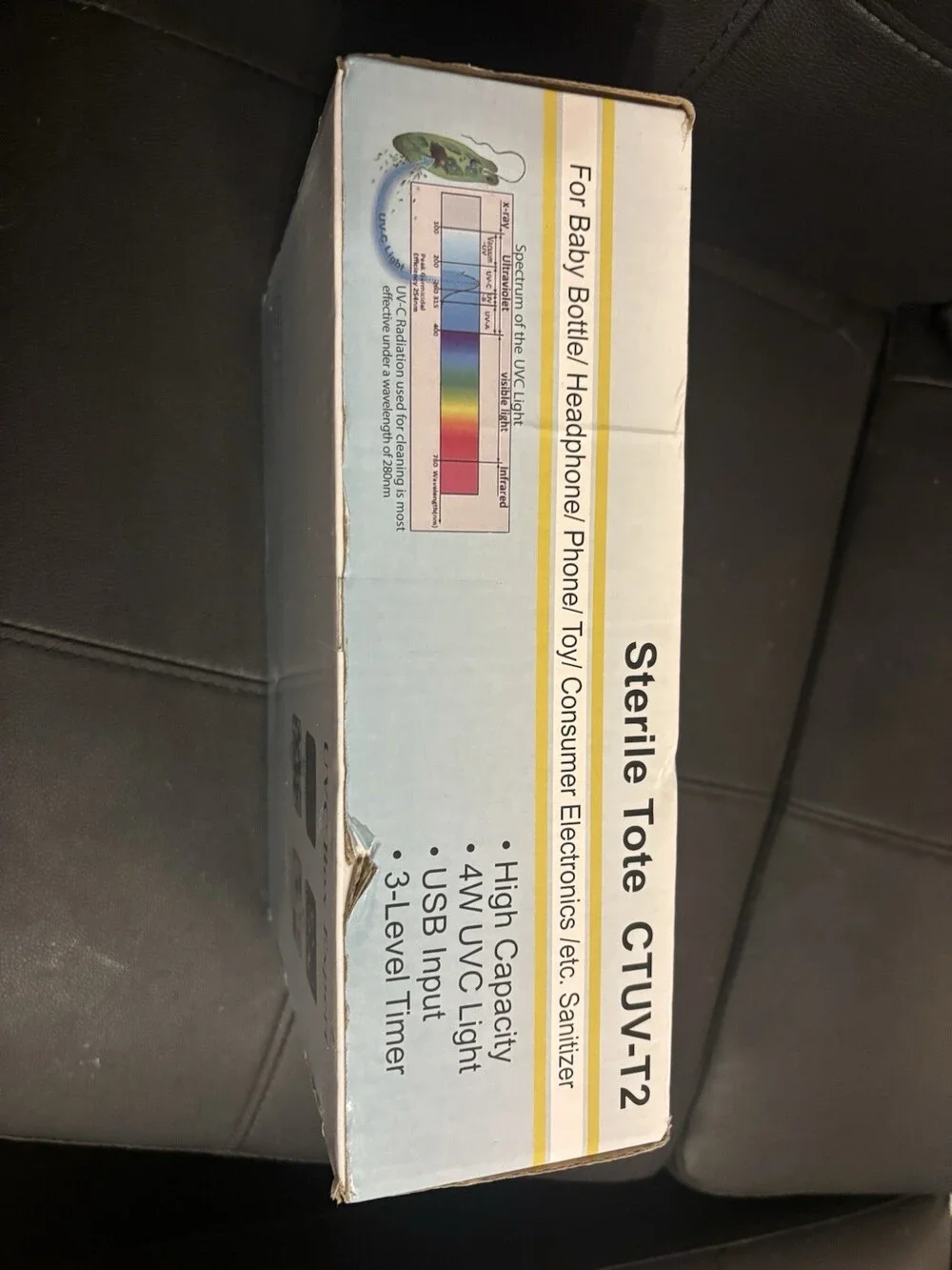 Sterilizer Portable Sterile Tote with USB Input CTUV-T2 New 4W UVC Light
